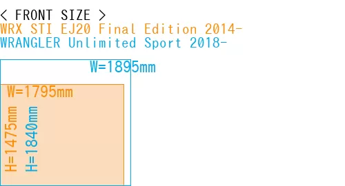 #WRX STI EJ20 Final Edition 2014- + WRANGLER Unlimited Sport 2018-